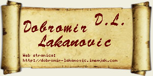Dobromir Lakanović vizit kartica